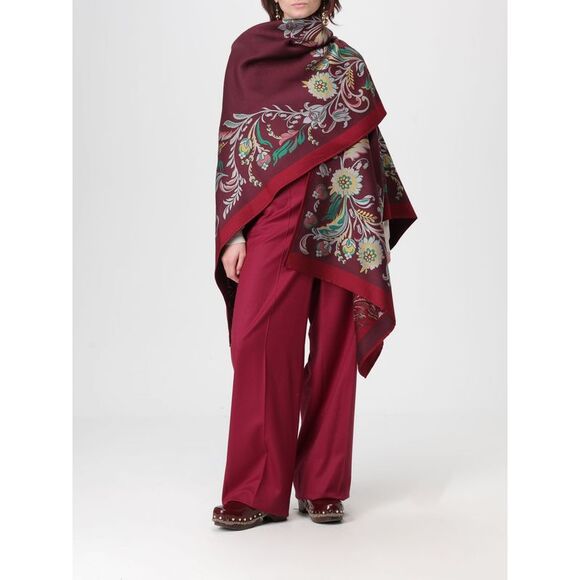 Etro Coat Woman Burgundy